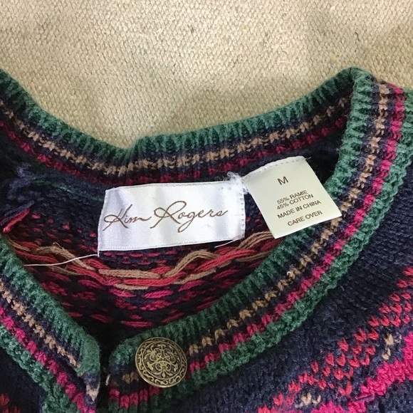 Kim Rogers Women’s Embroidered Sweater size Med. EUC - Picture 8 of 8